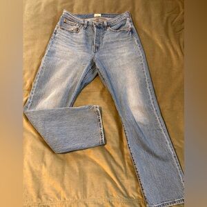 Levi's 501 Curve Classic Blue Straight Leg Women's Jeans 30x30